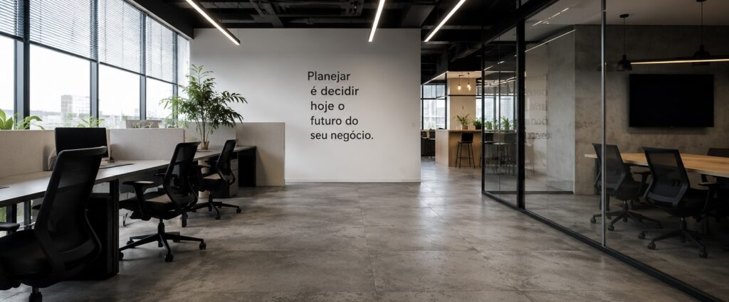 Piso do escritório 